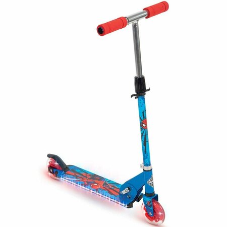 GEARED2GOLF Marvel Spider-Man Electro-Light Inline Scooter for Kids, Blue - One Size GE2585710